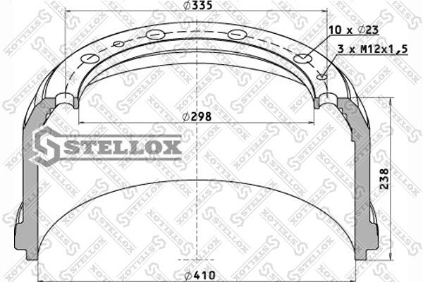 Stellox 85-00173-SX Барабан гальмівний задній 8500173SX: Купити в Україні - Добра ціна на EXIST.UA!