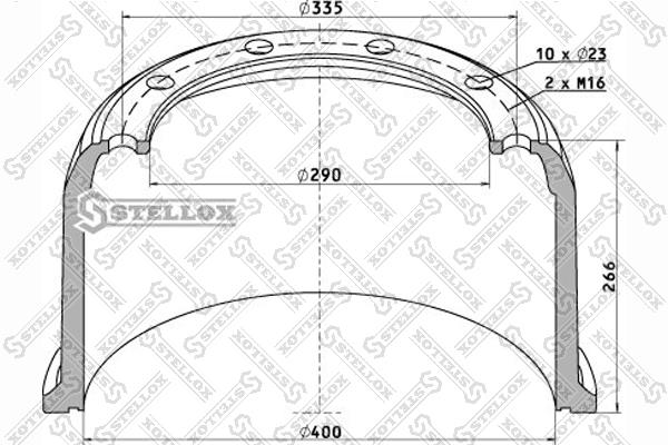 Stellox 85-00012-SX Барабан гальмівний 8500012SX: Купити в Україні - Добра ціна на EXIST.UA!