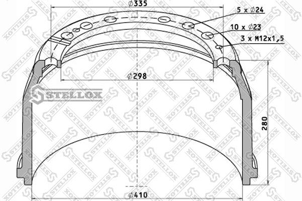 Stellox 85-00021-SX Барабан гальмівний задній 8500021SX: Купити в Україні - Добра ціна на EXIST.UA!