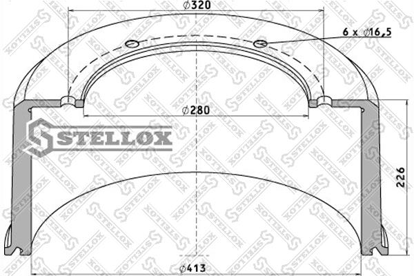 Stellox 85-00200-SX Барабан гальмівний задній 8500200SX: Купити в Україні - Добра ціна на EXIST.UA!