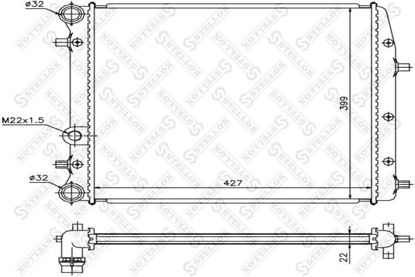 Stellox 10-25462-SX Радиатор охлаждения двигателя 1025462SX: Отличная цена - Купить в Украине на EXIST.UA! 1025462SX Stellox Радиатор охлаждения двигателя