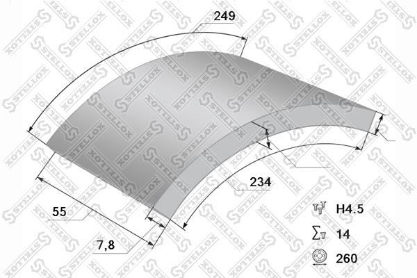 Stellox 85-01152-SX Накладки гальмівні, комплект 8501152SX: Купити в Україні - Добра ціна на EXIST.UA!