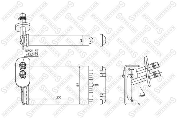 1035017SX Stellox Радиатор отопителя салона