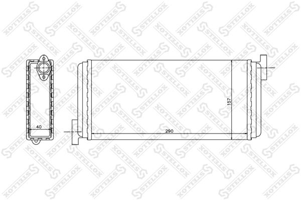 1035049SX Stellox Радиатор отопителя салона