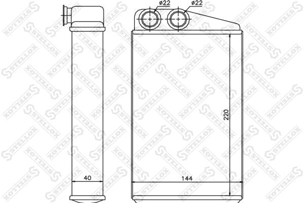 1035097SX Stellox Радиатор отопителя салона