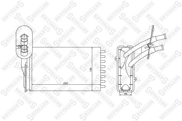 1035116SX Stellox Радиатор отопителя салона