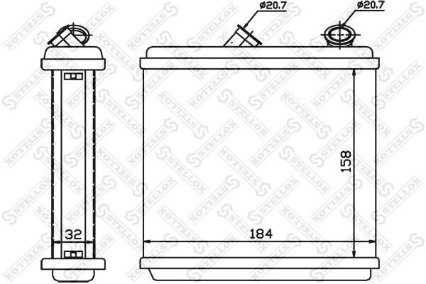 1035128SX Stellox Радиатор отопителя салона