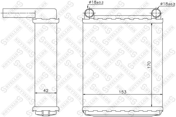 1035139SX Stellox Радиатор отопителя салона