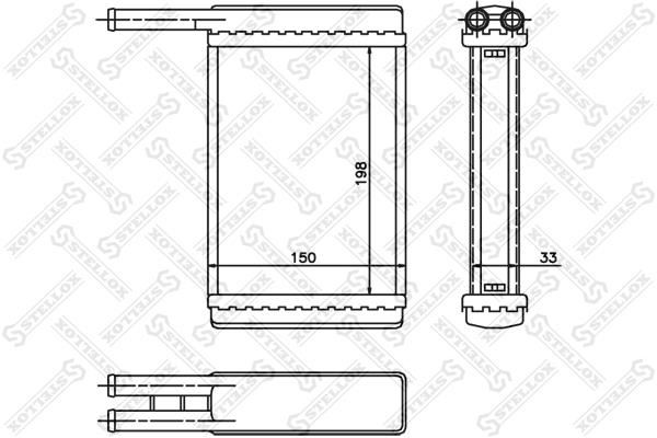 1035168SX Stellox Радиатор отопителя салона