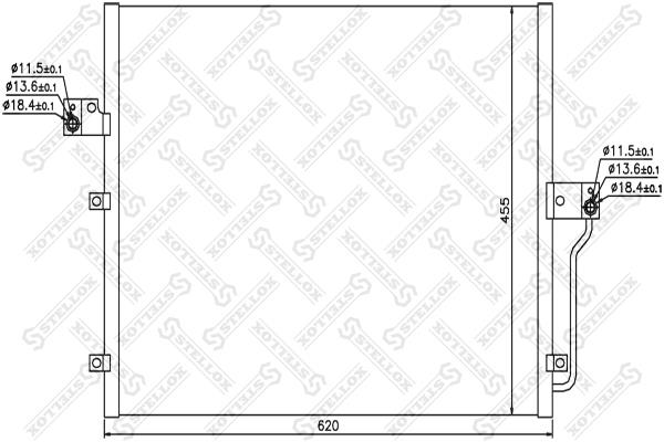 1045578SX Stellox Радиатор кондиционера (Конденсатор)