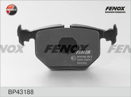 Fenox BP43188 Гальмівні колодки, комплект BP43188: Приваблива ціна - Купити в Україні на EXIST.UA!