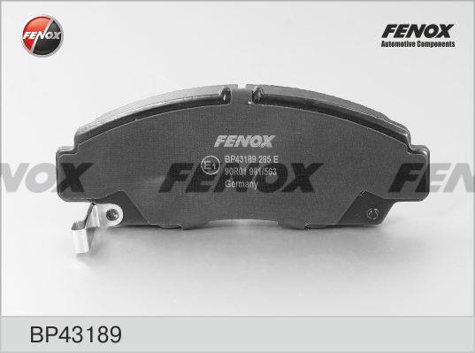 Fenox BP43189 Гальмівні колодки, комплект BP43189: Приваблива ціна - Купити в Україні на EXIST.UA!