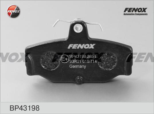 Fenox BP43198 Гальмівні колодки, комплект BP43198: Купити в Україні - Добра ціна на EXIST.UA!