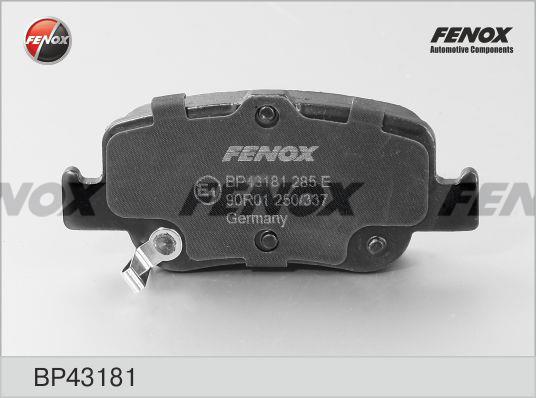 Fenox BP43181 Гальмівні колодки, комплект BP43181: Купити в Україні - Добра ціна на EXIST.UA!
