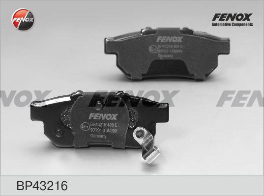 Fenox BP43216 Гальмівні колодки, комплект BP43216: Приваблива ціна - Купити в Україні на EXIST.UA!