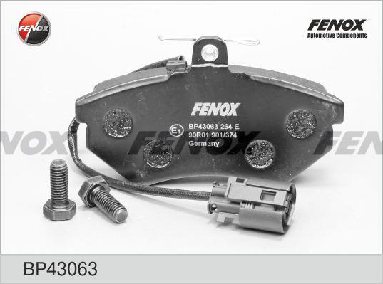 Fenox BP43063 Гальмівні колодки, комплект BP43063: Купити в Україні - Добра ціна на EXIST.UA!