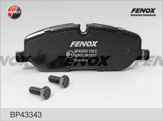 Fenox BP43343 Гальмівні колодки, комплект BP43343: Купити в Україні - Добра ціна на EXIST.UA!