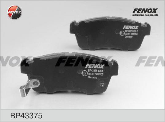 Fenox BP43375 Гальмівні колодки, комплект BP43375: Приваблива ціна - Купити в Україні на EXIST.UA!