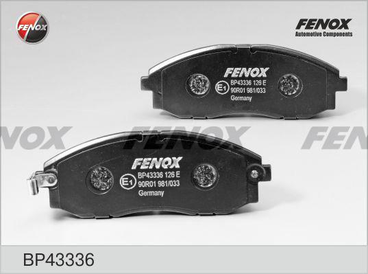Fenox BP43336 Гальмівні колодки, комплект BP43336: Купити в Україні - Добра ціна на EXIST.UA!