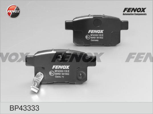 Fenox BP43333 Гальмівні колодки, комплект BP43333: Приваблива ціна - Купити в Україні на EXIST.UA!