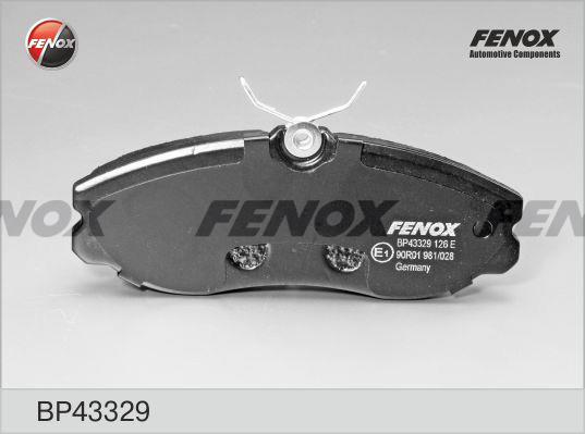 Fenox BP43329 Гальмівні колодки, комплект BP43329: Приваблива ціна - Купити в Україні на EXIST.UA!