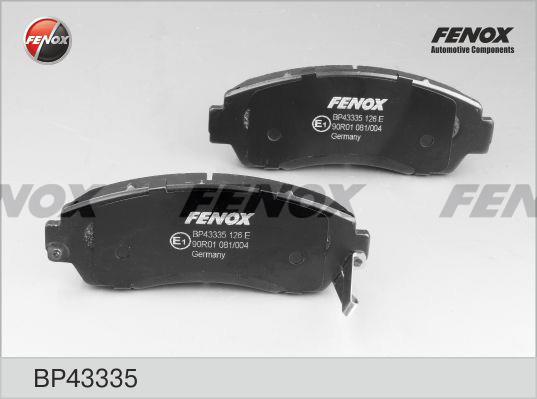Fenox BP43335 Гальмівні колодки, комплект BP43335: Купити в Україні - Добра ціна на EXIST.UA!