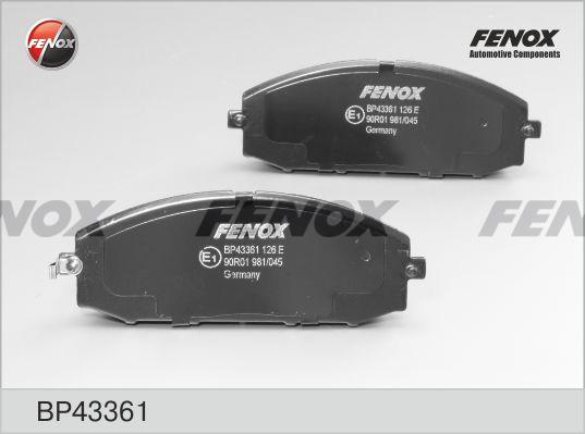 Fenox BP43361 Гальмівні колодки, комплект BP43361: Купити в Україні - Добра ціна на EXIST.UA!