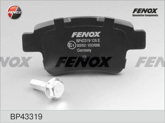 Fenox BP43319 Гальмівні колодки, комплект BP43319: Купити в Україні - Добра ціна на EXIST.UA!