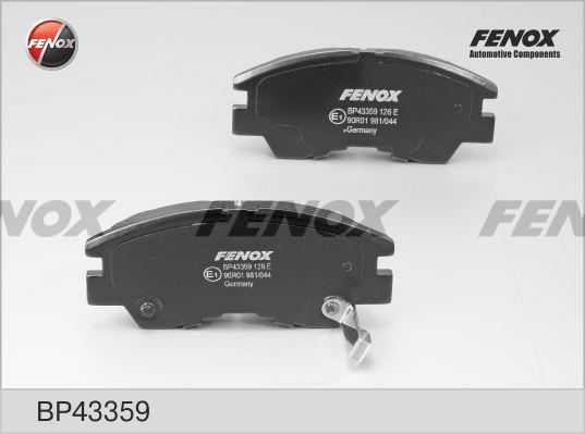 Fenox BP43359 Гальмівні колодки, комплект BP43359: Купити в Україні - Добра ціна на EXIST.UA!