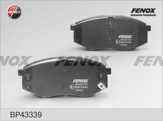Fenox BP43339 Гальмівні колодки, комплект BP43339: Приваблива ціна - Купити в Україні на EXIST.UA!