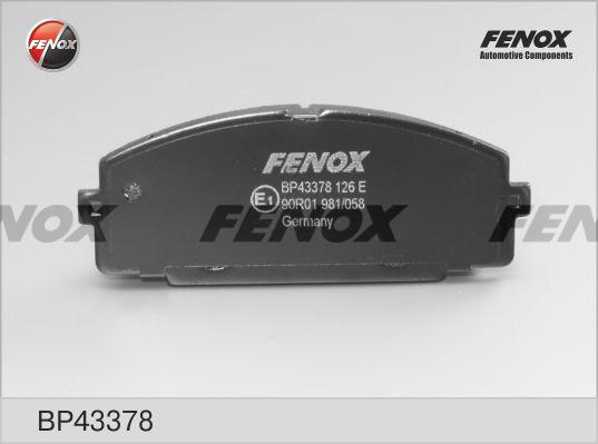 Fenox BP43378 Гальмівні колодки, комплект BP43378: Купити в Україні - Добра ціна на EXIST.UA!