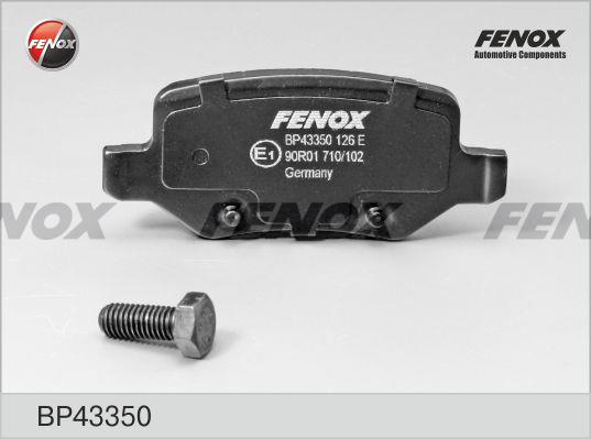 Fenox BP43350 Гальмівні колодки, комплект BP43350: Приваблива ціна - Купити в Україні на EXIST.UA!