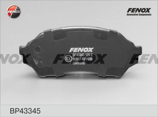 Fenox BP43345 Гальмівні колодки, комплект BP43345: Купити в Україні - Добра ціна на EXIST.UA!