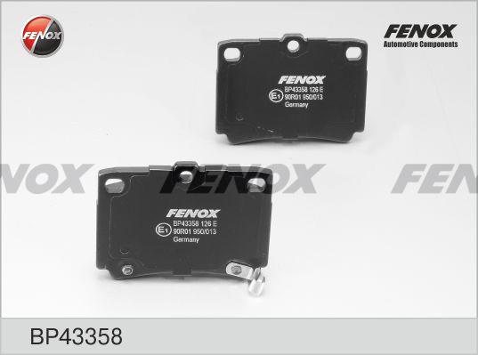 Fenox BP43358 Гальмівні колодки, комплект BP43358: Приваблива ціна - Купити в Україні на EXIST.UA!