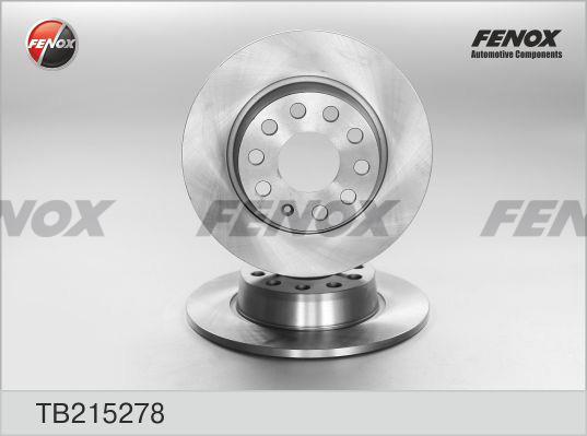 Fenox TB215278 Диск гальмівний задній невентильований TB215278: Купити в Україні - Добра ціна на EXIST.UA!