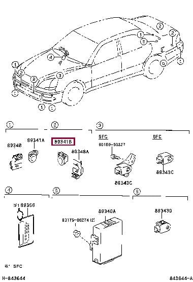 8934150050B3 Toyota Датчик парковки