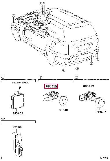 8934128461B0 Toyota Датчик парковки