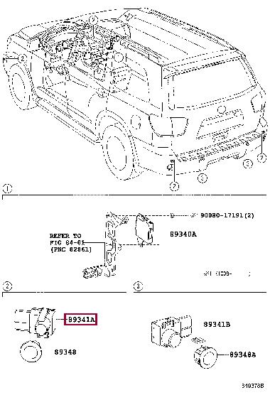 8934133160A1 Toyota Датчик парковки