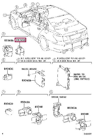 8934150070B0 Toyota Датчик парковки