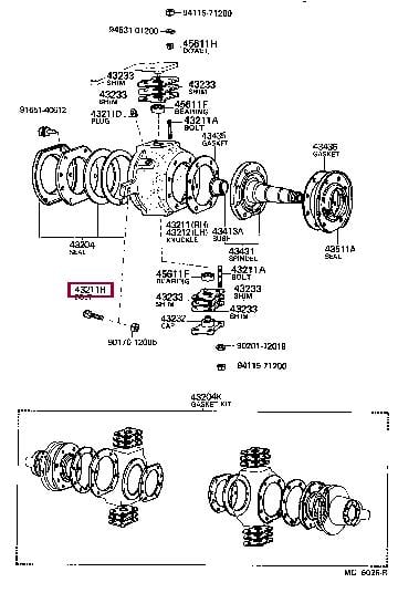Toyota 90106-12022 Bolt, round hexagon (for steering knuckle stopper bolt) 9010612022: Отличная цена - Купить в Украине на EXIST.UA! 9010612022 Toyota Bolt, round hexagon (for steering knuckle stopper bolt)