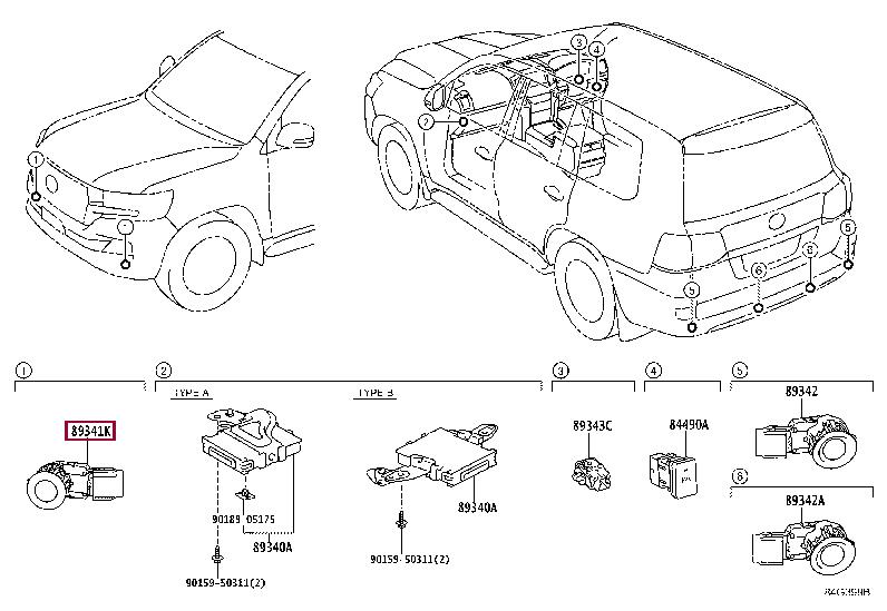 8934112100D1 Toyota Датчик парковки