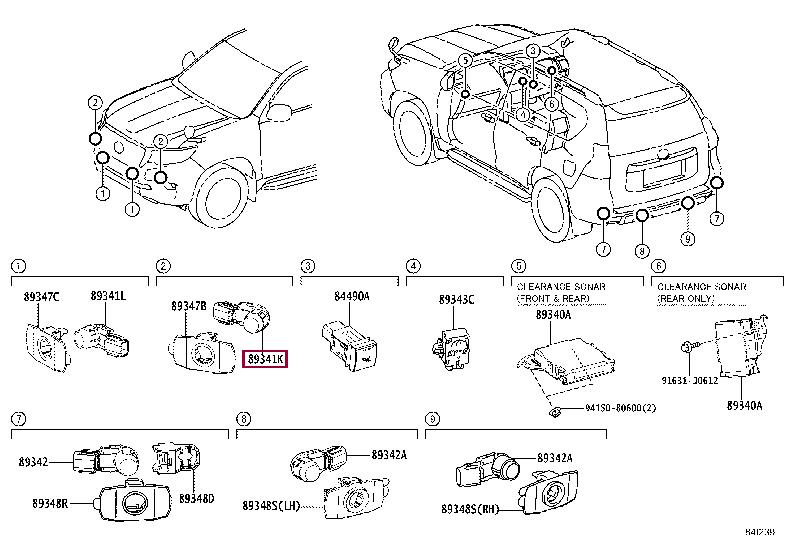 8934160060C0 Toyota Датчик парковки