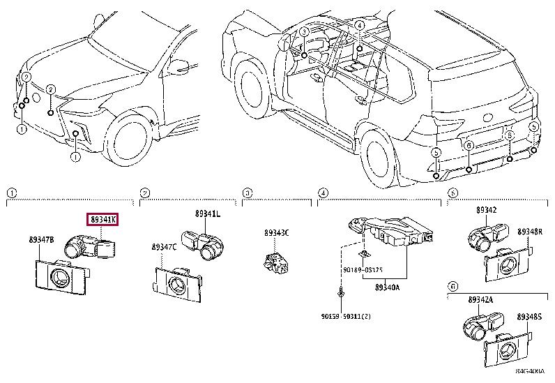 8934160060E0 Toyota Датчик парковки