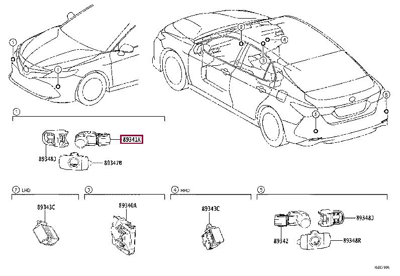 8934160060A4 Toyota Датчик парковки