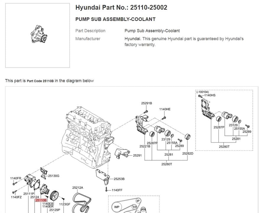 Купити Hyundai&#x2F;Kia 25110 25002 за низькою ціною в Україні!