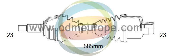 Odm-multiparts 18-293070 Вал привідний 18293070: Купити в Україні - Добра ціна на EXIST.UA!