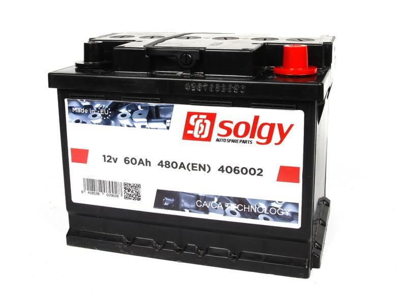 Solgy Батарея акумуляторна Solgy 12В 60Аг 480А(EN) R+ – ціна 2306 UAH