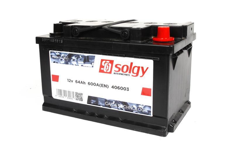 Solgy 406003 Акумулятор Solgy 12В 64Ач 600А(EN) R+ 406003: Купити в Україні - Добра ціна на EXIST.UA!