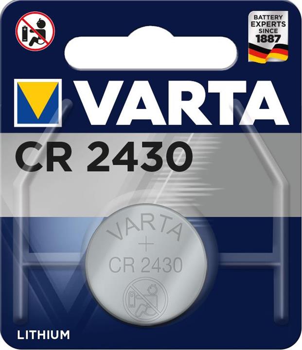 Varta 06430101401 Батарейки CR 2430, 3V Lithium, 1шт 06430101401: Купити в Україні - Добра ціна на EXIST.UA!