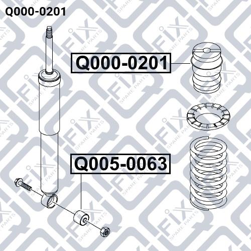 Отбойник амортизатора заднего Q-fix Q000-0201